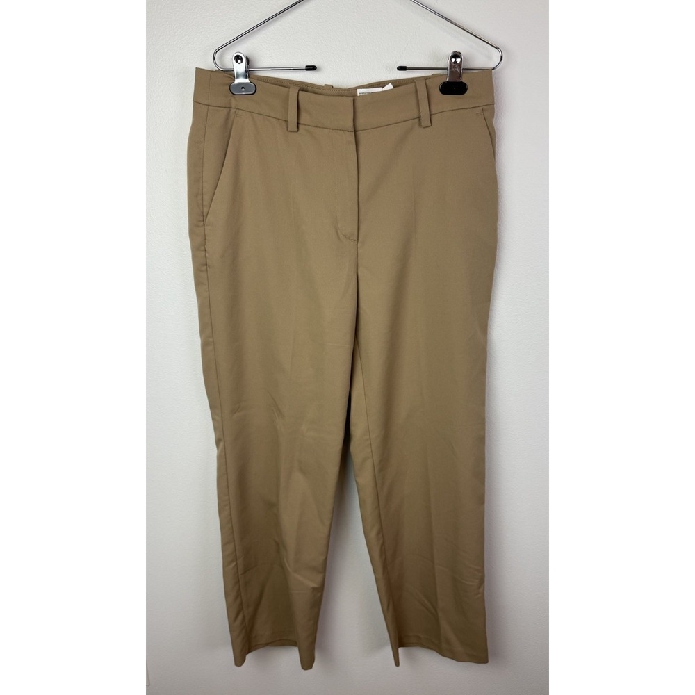 H&M Dress Pants Trousers Khaki Tan‎ Wide Leg Women's Size 12 Causal